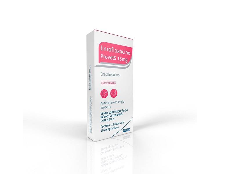 ENROFLOXACINO PROVETS 15 MG(10 COMP)