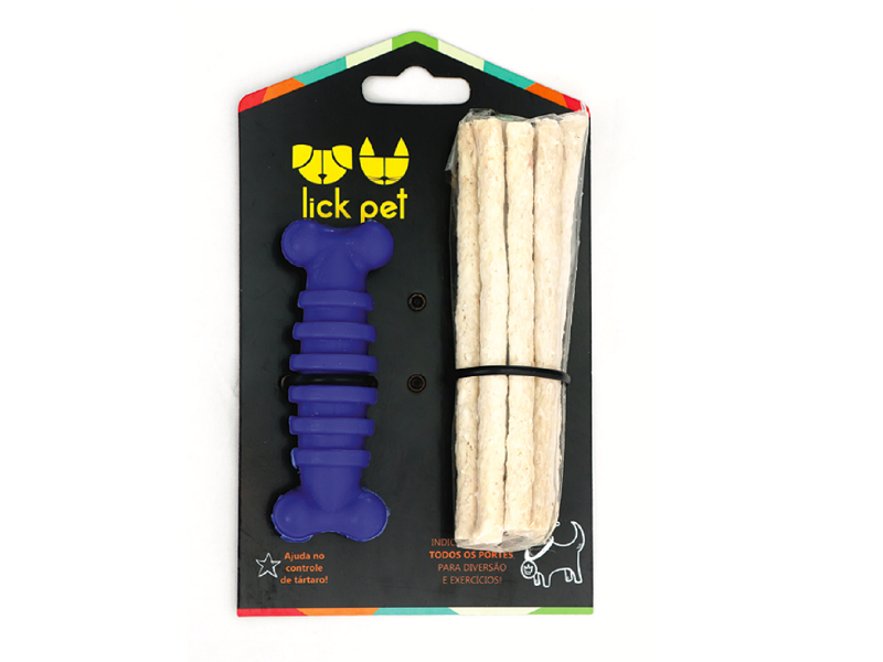 BRINQUEDO OSSO C/ 10 PALITOS - LICK PET