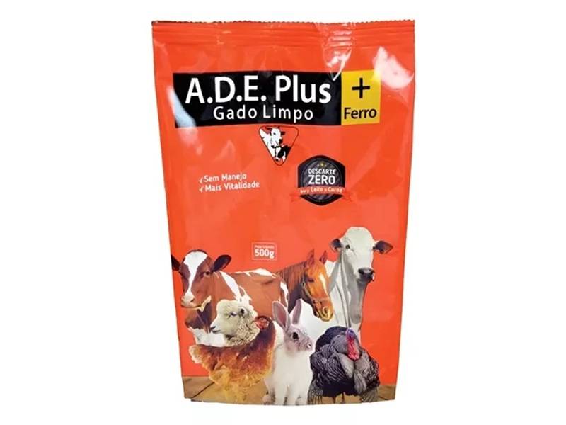 A.D.E PLUS + FERRO GADO LIMPO 500GR