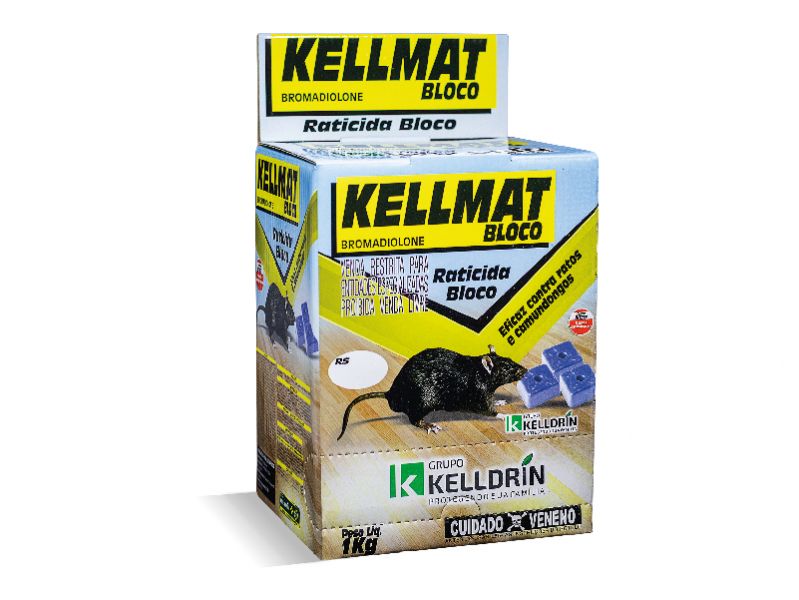 KELLMAT RATICIDA BLOCO 50X20GR(1KG)