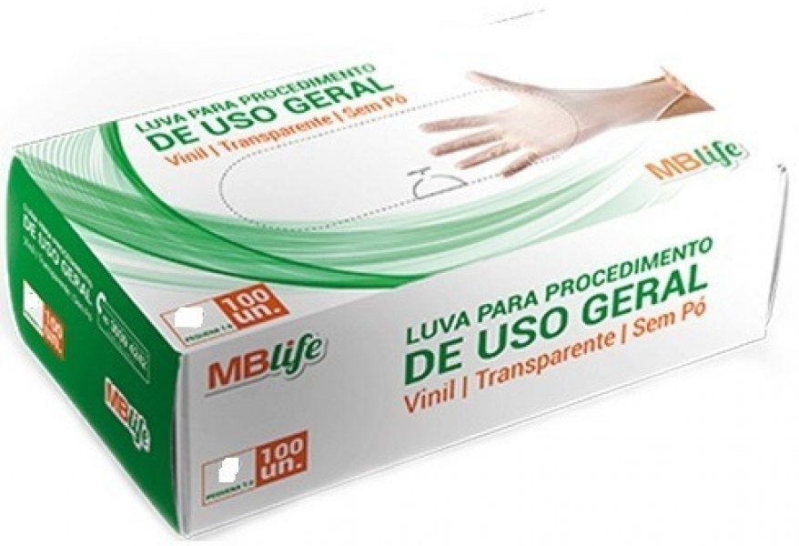 LUVA USO GERAL LATEX C/PO TAM M(MBLIFE)